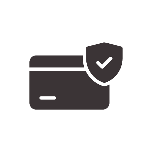 icona carta di credito con scudo